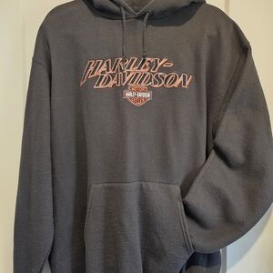 Harley-Davidson Charcoal Hoodie with Red Logo
